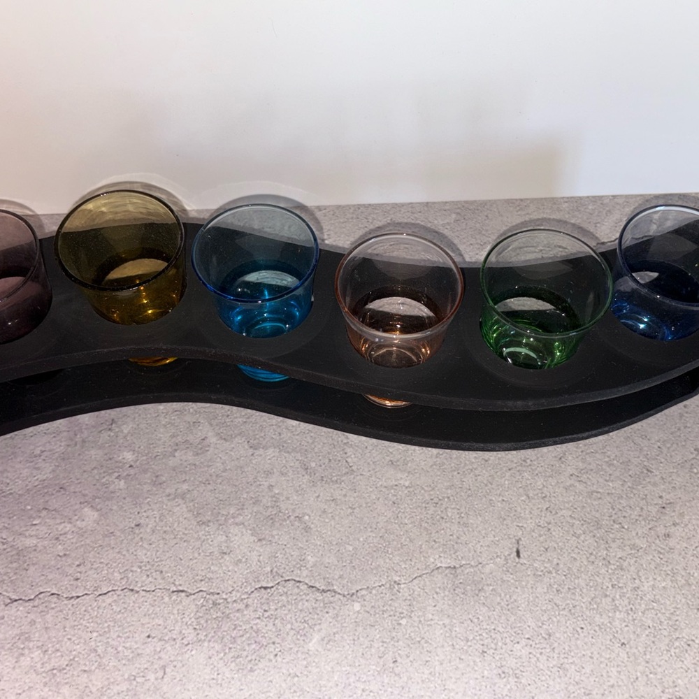 Elegant Multicolor Glass Shot Glass Set